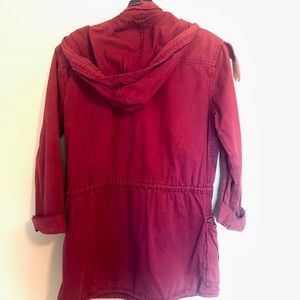 Maroon Women’s Light Trench Coat